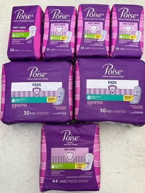 NIP 7 Packs Poise Fresh Protection Pads & Liners for Bladder Leaks Personal Care